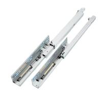 Guide Per Cassetti The Three Section Support Hidden Guide Track Damping Two Bottom Drawer Slide Rail per cucina(Three-section slide,14inches 35cm)