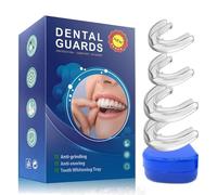 Guide per crunch notturno, paradenti contro digrignamento dei denti, sonno tranquillo, set da 4 (2 grandi, 2 piccoli), adattabile, riutilizzabile