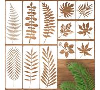 Guide per decorazione da parete, stencil con foglie tropicali, 6 pezzi, modelli da disegno con foglie di palma Monstera, stencil riutilizzabili per pittura artistica fai da te