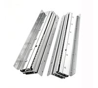 Guide per Mobili in Metallo 120kg, Sottopiano Nascosto per Scale Fai da Te | Guide per Cassetti a Scomparsa Estraibili a 3 Sezioni, Montate Nella Parte Inferiore per Vini Armadi(Argento,800-1500mm)