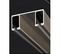 Guide per porte scorrevoli, Set di aste for tende a doppio binario in lega alluminio for finestre con apertura verso l'interno(150cm/59in)