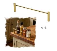 Guide per Vetrine in Oro Lucido Liscio, Barra Antiribaltamento per Armadi, Scatole Scarpe, Ripiani da Cucina(16in/41cm)