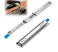 Guide Pesanti per Cassetti Con Blocco, Estrazione Totale 3 Sezioni, Cuscinetti A Sfera Montaggio Laterale per Armadi, Cassetto per Tastiera Camper, Confezione da 2(10inch(250mm))