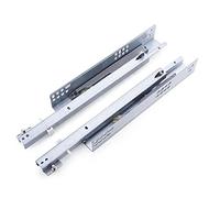 Guide scorrevoli per cassetti, 1 paio di guide scorrevoli per cassetti da 25 cm, con chiusura parziale, con 2 pieghe, capacità di carico 25 kg