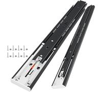 Guide scorrevoli per cassetti a chiusura rallentata a estensione completa, set di ferramenta push-to-open da 400 mm, 1 coppia di guide elettroplaccate resistenti per una funzionalità fluida dei