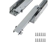 Guide scorrevoli per cassetti con chiusura ammortizzata, 250 mm e 550 mm, montaggio a pressione sul fondo, scorrevoli, resistenti, 1 paio, ideali per cucina e mobili