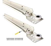 Guide Scorrevoli Per Cassetti Cucina, Guida Telescopiche Rulli 25cm A 55cm Bianco, 1 Coppia/Supporto 40 Kg, Per Vassoi Per Tastiere, Ufficio E Garage, Guide Per Scaffali Scorrevoli