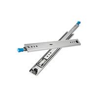 Guide scorrevoli per cassetti da cucina, 50 cm, estensione completa, capacità di carico 50 kg, meccanismo di bloccaggio, 1 paio di guide scorrevoli per un facile accesso