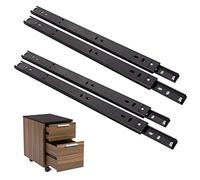Guide scorrevoli per cassetti in metallo resistente, 40,6 cm, con cuscinetti a sfera, per scrivanie, armadi, comò e comodini, scorrevole lineare a due sezioni con forte capacità portante