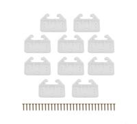 Guide scorrevoli per cassetti in plastica, 10 pezzi, 60 mm, colore: bianco | Per una struttura in plastica di alta qualità, resistente alle crepe, lunga durata, finitura bianca, include 30 viti