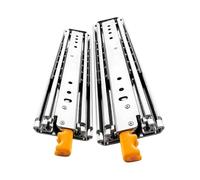 Guide scorrevoli per cassetti pesanti con serratura, 250 mm e 1600 mm, estensione completa, per cassetti industriali (1219,2 mm), 1 paio