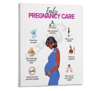 Guide to a Healthy Early Pregnancy Essential Care Tips Canvas Wall Art for Home(Unframed,08x12inch(20x30cm))
