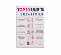 Guide to Breastfeeding Informational Poster Nursing Tips for New Moms Nursery Room Wall Art Decor Home Living Room Canvas Print(Unframed,12X18inch(30X45cm))
