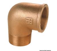 Guidi Gomito a 90 gradi Maschio-Femmina in bronzo 1/2 pollice 17.561.03