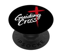 Guiding Cross Croce Rossa Cristiana Arte Ispirazione Fede PopSockets PopGrip Adesivo