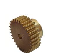 GuidNaurys 1 pz 0.5 Modulo 61 Denti Ingranaggio Cilindrico a Gradino 5mm Denti Spessi Pignone Dritto 0.5M 61T Ingranaggio Cilindrico in Rame con Gradino Trasmissione(Step 15mm bore 3mm)