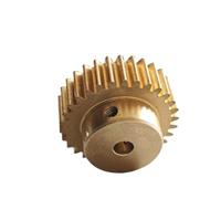 GuidNaurys 1 pz 0.5M 110T Ingranaggio cilindrico in rame 0.5 Modulo 110 Denti Trasmissione meccanica Pignone a denti dritti con vite M3 a gradino Trasmissione(Step 15mm bore 4mm)