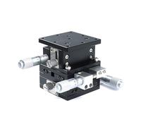 GuidNaurys 1 pz. Asse XYZ Tavolo scorrevole manuale ottico di regolazione fine 40x40mm 60x60mm Piattaforma scorrevole Testa micrometrica destra Guida lineare Assemblaggio(40x40mm)