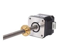 GuidNaurys 1 pz T8x4 Albero a vite Nema 17 Motore passo-passo 1,5 A 40 N.cm 42 x 42 x 40 mm Passo 2 mm Conduttore 4 mm Motore passo-passo lineare Assemblaggio(400mm)