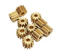 GuidNaurys 10 pezzi 0,3 modulo 12 denti mini ingranaggio in rame 4,2x4 mm ingranaggio piatto cilindrico 2 mm albero a tenuta stagna fai da te modello aeroplano giocattolo pignone Pignone dritto
