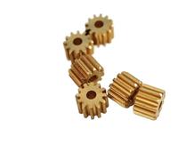 GuidNaurys 10 pezzi 11 denti ingranaggio in rame modulo 0,3 modulo 0,4 denti dritti ingranaggio 1 mm 1,2 mm 1,4 mm albero a tenuta stagna pignone meccanico Trasmissione(5.2x4mm 1.18mm bore)