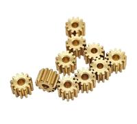 GuidNaurys 10 pezzi 6 denti pignone motore 0.4 modulo a base di rame 3.2x4mm ingranaggio cilindrico 0.8mm albero a tenuta stagna 0.4M 6T ingranaggio denti dritti Trasmissione