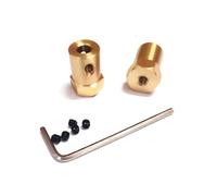 GuidNaurys 10 pz Ottone Accoppiatore Esagonale 3mm 4mm 5mm 6mm 7mm 8mm Albero Motore Flessibile Pneumatico Ruota Set di Accoppiamento chiave Collegamento assi(8mm)