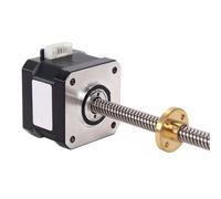GuidNaurys 1Pc T8 Vite di comando 42mm Flangia Motore passo-passo lineare 1.8 gradi 1.3A 28N.cm Nema 17 Motore passo-passo 2mm 4mm 8mm Vite di comando Assemblaggio(2mm)