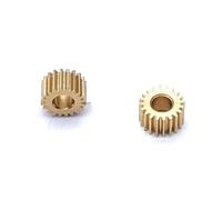 GuidNaurys 2 pezzi 0,3 modulo piccolo ingranaggio in rame 0,3M 10 denti dritti ingranaggio cilindrico 1 mm 2 mm pignone a presa stretta e allentata Pignone dritto(2mm tight fit)