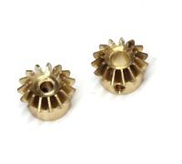GuidNaurys 2 pezzi 0.8 Modulo 15 Denti Ingranaggi conici in rame 5mm Alesaggio 6mm 1:1 Trasmissione Pignone obliquo 90 Gradi Ingranaggio del cambio di retromarcia angolo(6mm bore)