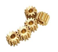 GuidNaurys 5 pezzi 0,4M 10T Ingranaggio cilindrico 0,4 Modulo 10 Denti Ingranaggio in ottone a denti dritti 1mm 1,5mm 2mm Albero motore a tenuta stagna Pignone dritto(5.2x3mm 1.98mm Hole)
