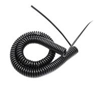 GuidNaurys Cavo di prolunga flessibile a spirale nera 24AWG da 0,2 mm2 con resistenza alla trazione migliorata Cavo retrattile(Stretch 2.5 Meters)