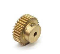 GuidNaurys Ingranaggio a denti diritti 0,7 modulo 80T Diametro 57,4 mm Spessore denti 5 mm Ingranaggio cilindrico in ottone 0,7 M con gradino cremagliera(16mm bore)