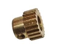 GuidNaurys Ingranaggio cilindrico a gradini da 0,5 M 21 T in rame, modulo 0,5, ingranaggio cilindrico a 21 denti con gradino, spessore denti 5 mm, pignone dritto Trasmissione(4mm bore)