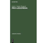 Guido J. Vanden Wyngaerd PRO-legomena (Copertina rigida) Linguistic Models