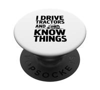 Guido trattori e so cose divertente agricoltore PopSockets PopGrip Adesivo