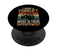 Guido un carrello elevatore qual è il tuo carrello elevatore Superpower PopSockets PopGrip Adesivo