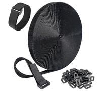 GUIGA fascette per cavi, chiusura a gancio e ad anello, riutilizzabili, in nylon, in rotolo con chiusura a gancio e ad anello, per la conservazione dei cavi, libere di tagliare (5M)