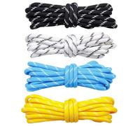 Guiguishiny 4 Paia Lacci Rotondi per Scarpe Ø 5 mm, Lacci Resistenti per Sneaker Scarpe da Ginnastica,Scarpe da Lavoro,Stivali e Scarponi da Trekking, Lunghezza 120 cm, Lavabili e Robusti (Colore-4)
