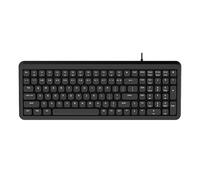 Guiheng Tastiera per computer cablata, USB Plug Play, tastierino numerico grande, indicatori LED, ergonomica, anti-usura, tastiera full-size, per Windows, Mac, PC, laptop, nero