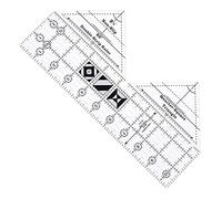 Guihydur Righello Trapunta Doppia Striscia di 90 Gradi Regole Triangolo Trapunta Acrilico 10 Pollici Regole e Modelli Trapunta AntiderRapanti