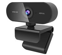 Guijiyi Webcam per PC, Full HD Webcam 1080p con Microfono a Cancellazione di Rumore, USB 2.0 Videocamera per PC, Laptop y Mac, con Base Girevole a 360 °, per Videochiamate Giochi Streaming Live