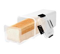 GUIJZSLTRG Contenitore per pane, contenitore per pagnotta, con coperchio ermetico, in plastica, senza BPA, per mantenere freschi, riutilizzabile, ermetico, per bagel, pane fatto in casa, toast