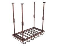 guiling-1986 portabicchieri da soffitto Stoccaggio for Scaffali Da Bar | Espositore for decorazioni for il bar di casa(Brass,Grande)