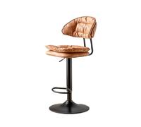 guiling-1986 Sgabello Alto Sedia da bar girevole con sollevamento da 60-80 cm Tecnologia Tessuto Schienale semplice Sgabelli alti for la casa Sedia da bar anteriore Sgabelli Cucina(Bruin)