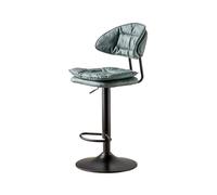 guiling-1986 Sgabello Alto Sedia da bar girevole con sollevamento da 60-80 cm Tecnologia Tessuto Schienale semplice Sgabelli alti for la casa Sedia da bar anteriore Sgabelli Cucina(Green)