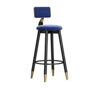 guiling-1986 Sgabello Alto Sedia da bar sgabello da reception 75 cm/29,52 pollici con sedia da pranzo pratica con schienale Sgabelli Cucina(Blue)