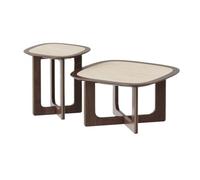 guiling-1986 Tavolino Da Salotto Set di tavolini da caffè in 2 pezzi. Coppia coordinata tavoli soggiorno moderni dalla forma irregolare Tavolino Da Caffè Salotto