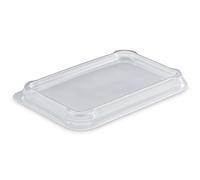 GUILLIN - alphacel Confezione da 50 Coperchio per vaschetta, Polipropilene, Trasparente, Plastica, Traslucido, 18,4 x 12,1 x 1,2 cm
