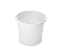 GUILLIN - delipack pots125b Pack di 10 bustine di 100 vasetti ha Padella Diritto, plastica, Bianco, 7 x 7 x 5.9 cm